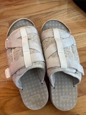 Dior Alpha Sandal Off White Oblique Jacquard | Rare Size 45